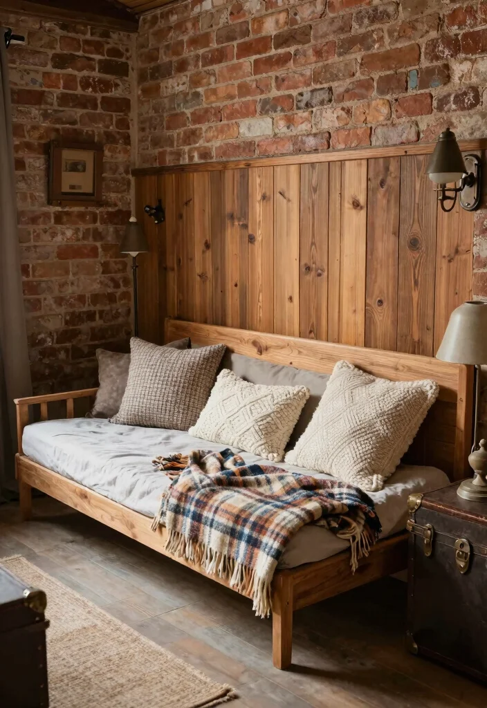 10 Futon Bedroom Ideas for Flexible Small Spaces 4. Rustic Charm 0