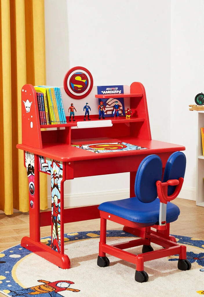 10 Marvel Bedroom Ideas for Superhero Fans 3. Themed Furniture 0