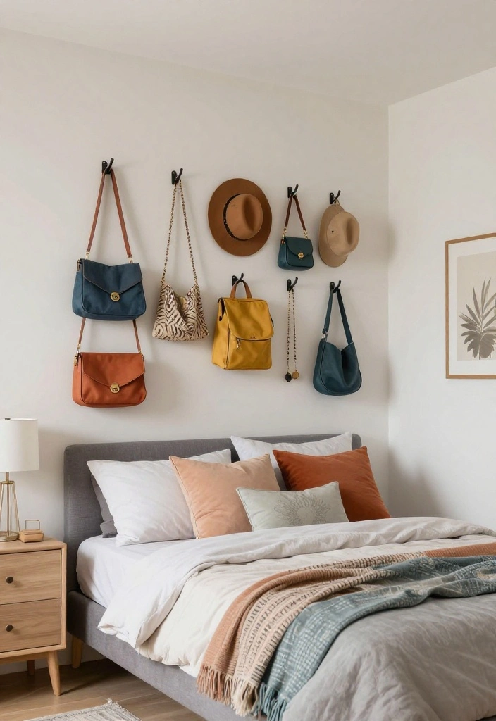 10 Small Box Bedroom Ideas That Maximize Space 8. Wall Mounted Hooks 0