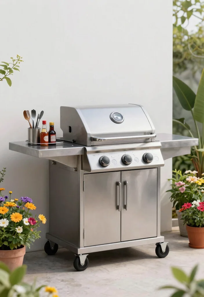 10 Small Outside Kitchen Ideas for Compact Yards 1. The Minimalist Grill Station 0