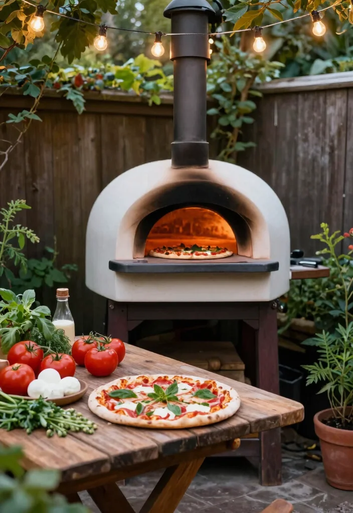 10 Small Outside Kitchen Ideas for Compact Yards 4. Compact Pizza Oven 0