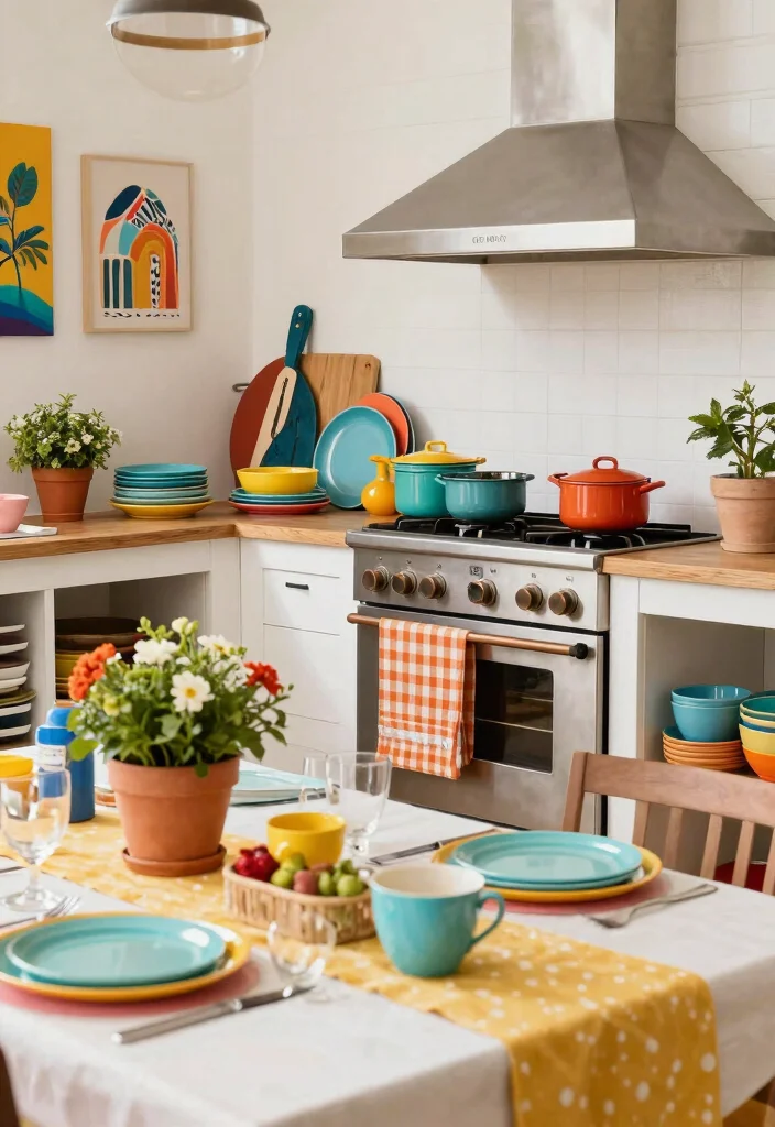 10 Small Outside Kitchen Ideas for Compact Yards 9. Colorful Outdoor Accents 0