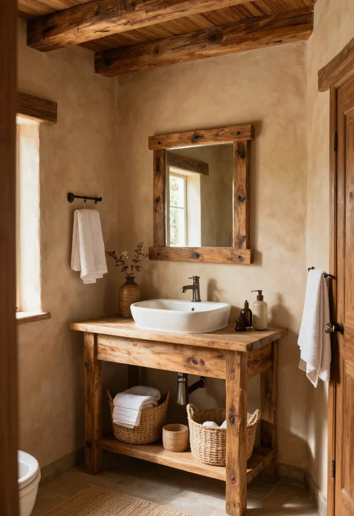 10 Small Pool Bathroom Ideas for Easy Clean Summer Style 7. Rustic Charm 0