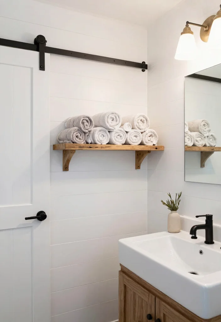 10 Small Pool Bathroom Ideas for Easy Clean Summer Style 8. Modern Farmhouse 0
