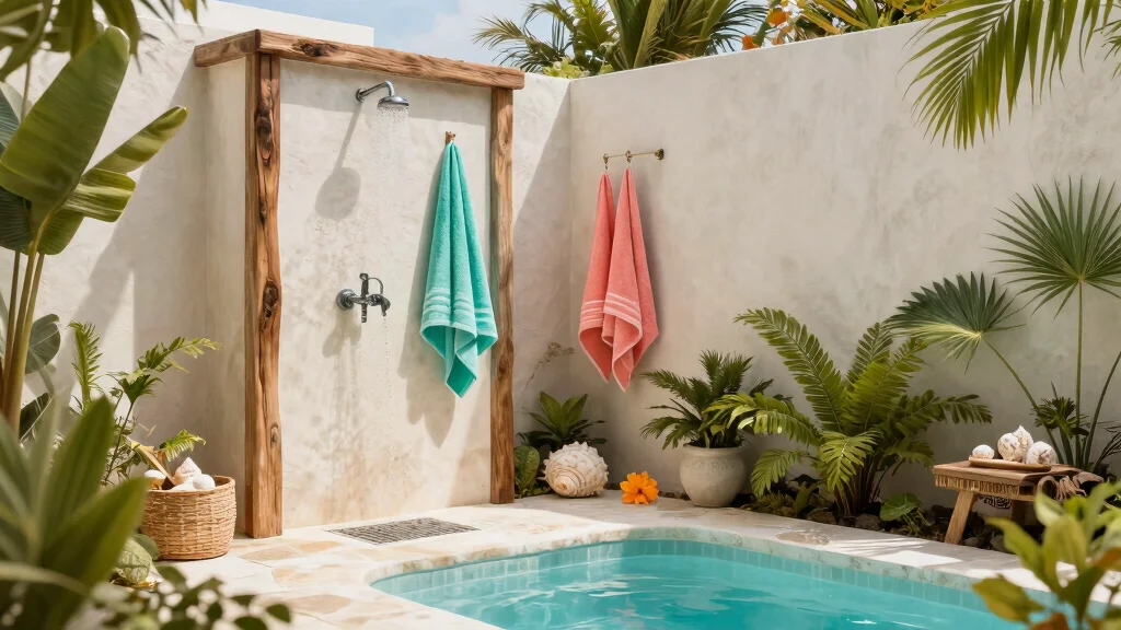 10 Small Pool Bathroom Ideas for Easy Clean Summer Style