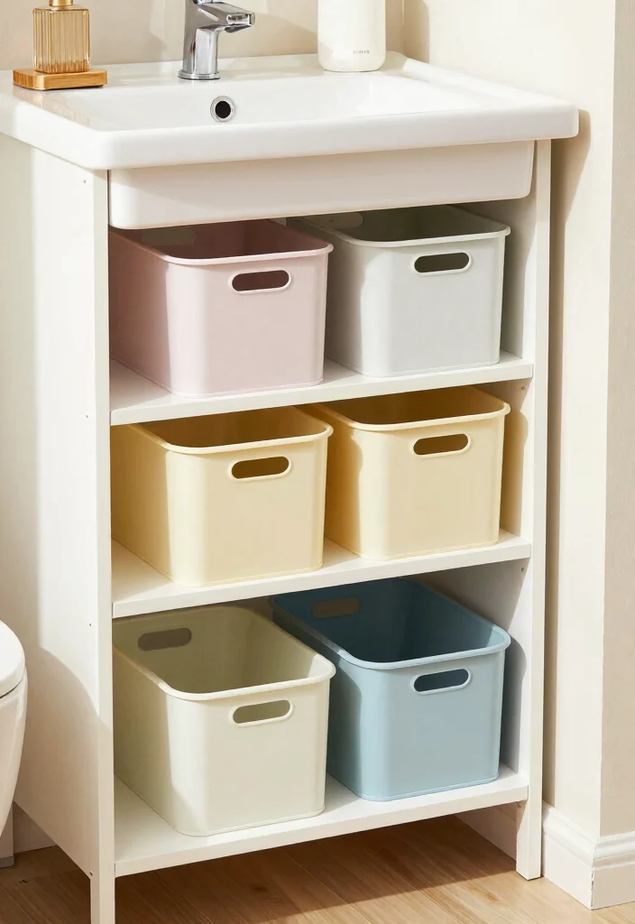 10 Tiny Bathroom with Shower Ideas for Ultra Small Spaces 37 10 Tiny Bathroom with Shower Ideas for Ultra Small Spaces 7. Compact Storage Bins 0