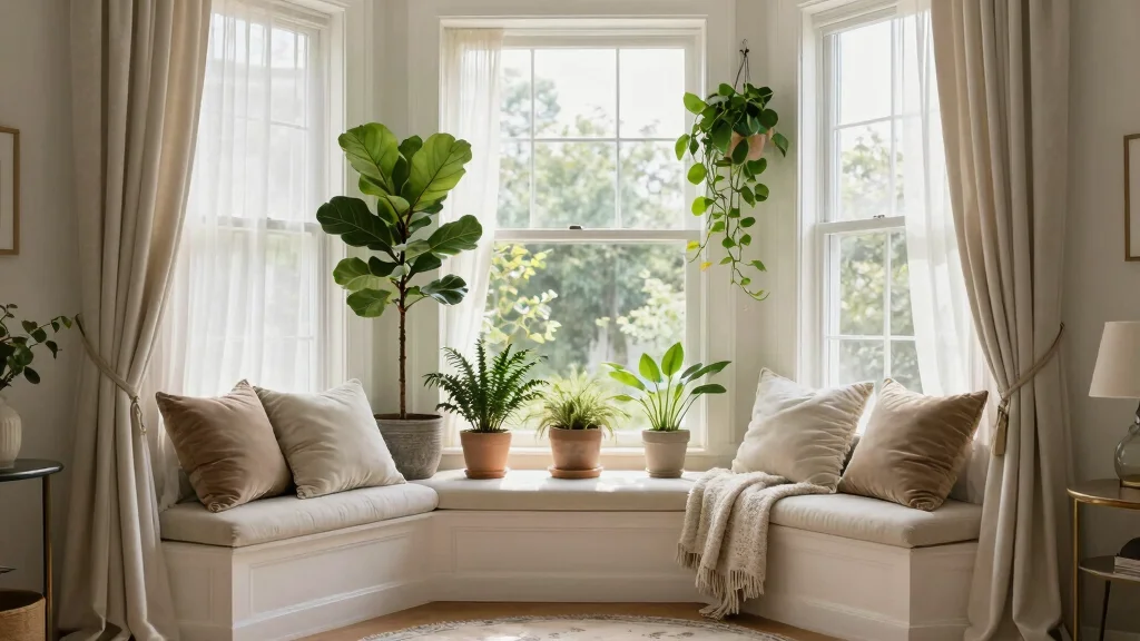 12 Bay Window Living Room Decorating Ideas with Light