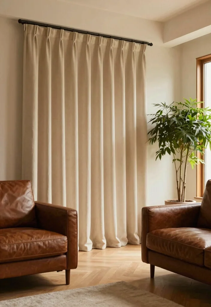 12 Beige Curtain Living Room Ideas for Soft Neutrals 50 12 Beige Curtain Living Room Ideas for Soft Neutrals 10. Earthy Tones with Beige and Brown Combos 0