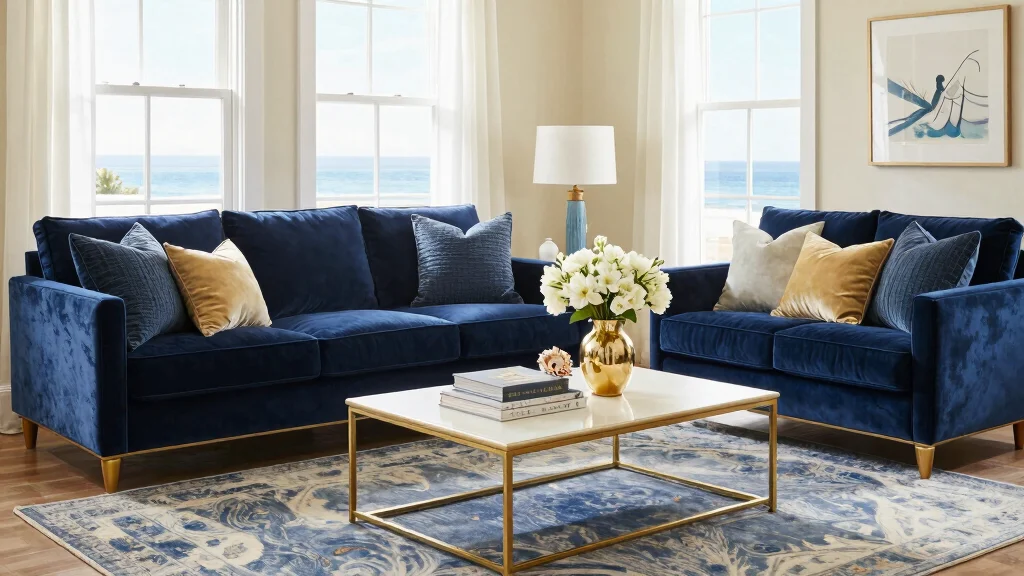 12 Blue and Gold Living Room Ideas with Luxe Contrast