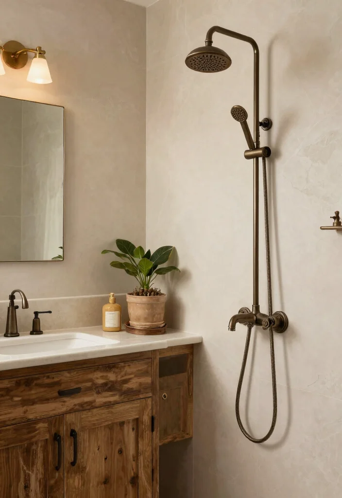 12 Boho Bathroom Ideas with Warm Texture and Personality 10. Unique Fixtures and Fittings 0