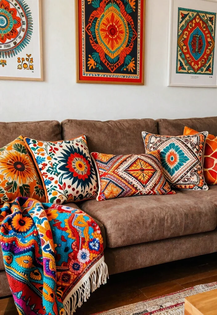 12 Boho Brown Couch Living Room Ideas with Warm Texture 7 12 Boho Brown Couch Living Room Ideas with Warm Texture 7. Bohemian Prints 0