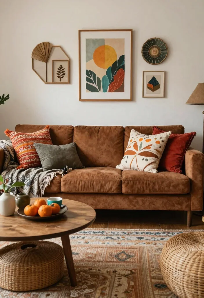12 Boho Brown Couch Living Room Ideas with Warm Texture 63 12 Boho Brown Couch Living Room Ideas with Warm Texture Conclusion 0