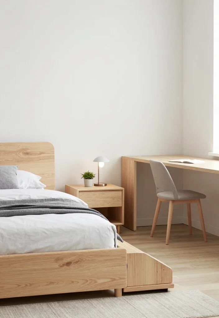 12 Clean Bedroom Ideas for a Calm Minimal Look 5. Choose Functional Furniture 0