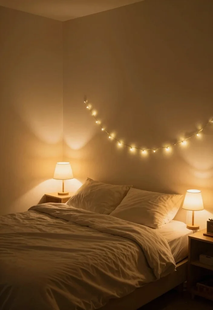 12 Clean Bedroom Ideas for a Calm Minimal Look 6. Incorporate Soft Lighting 0
