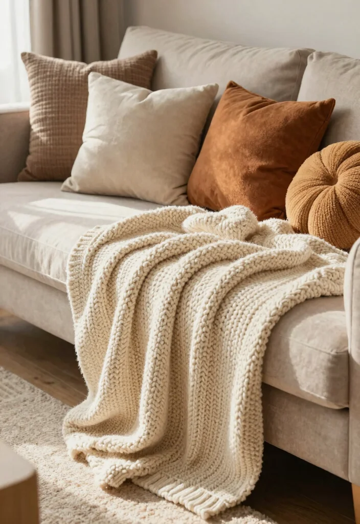 12 Comfortable Living Room Ideas for Daily Relaxing 61 12 Comfortable Living Room Ideas for Daily Relaxing 11. Warm Throws and Pillows 0