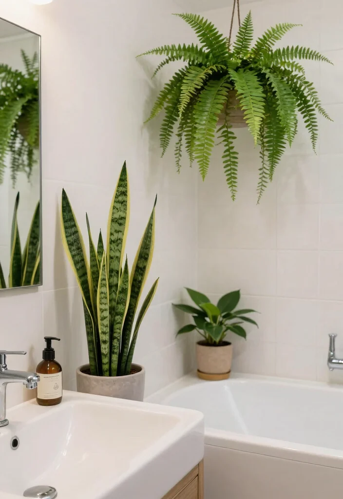 12 Cute Apartment Bathroom Ideas with Smart Stylish Touches 10. Bathroom Plants 0