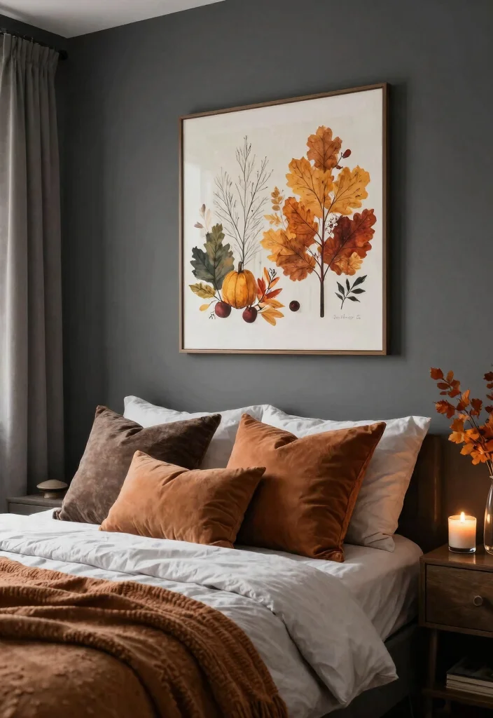 12 Dark Grey Bedroom Ideas for a Modern Cozy Mood 12. Seasonal Decor Changes 0