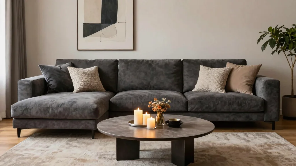 12 Dark Grey Sectional Living Room Ideas with Depth