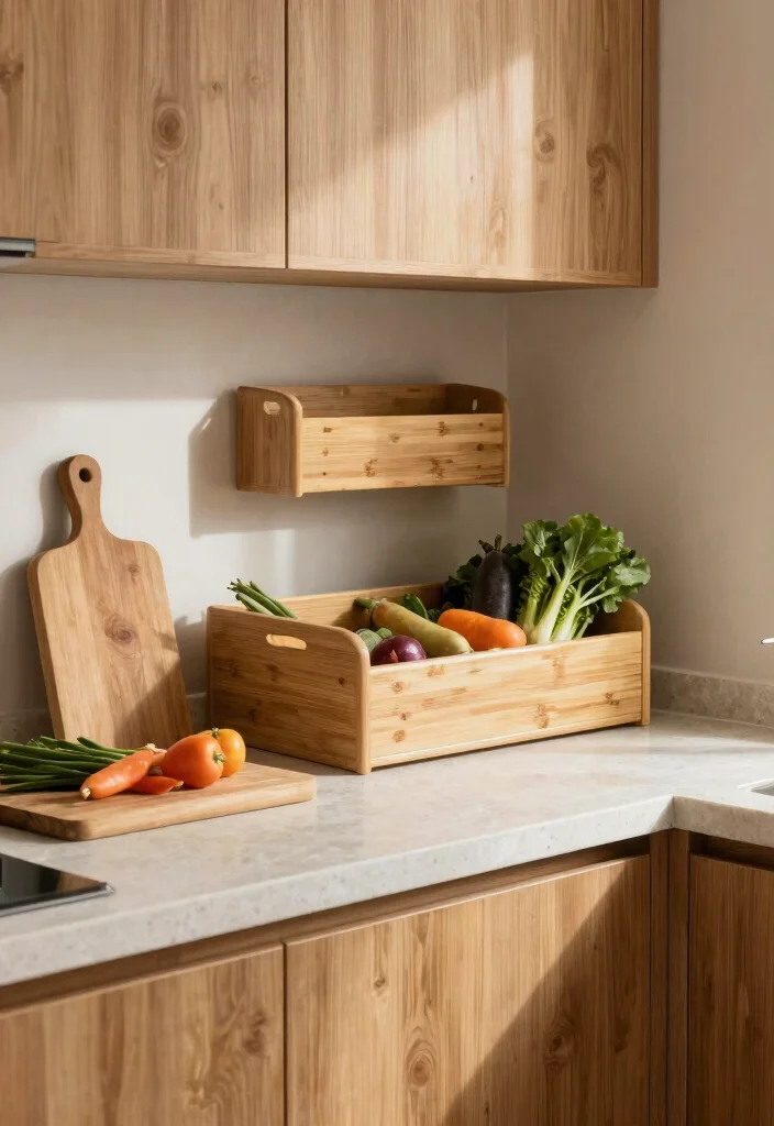 12 Indian Kitchen Utility Area Ideas for Daily Function 10. Use of Natural Materials 0