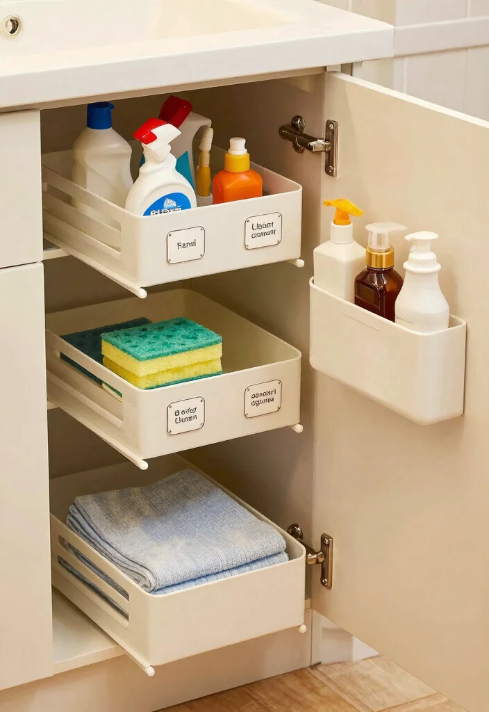 12 Indian Kitchen Utility Area Ideas for Daily Function 2. Under Sink Storage Solutions 0