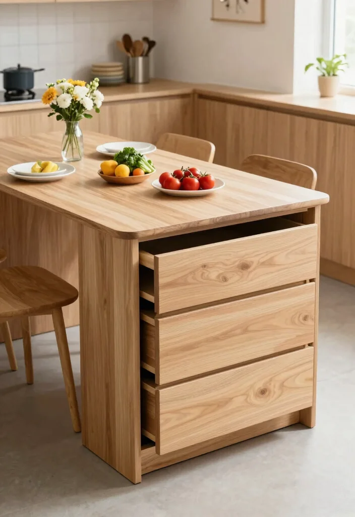 12 Indian Kitchen Utility Area Ideas for Daily Function 3. Multi Functional Furniture 0