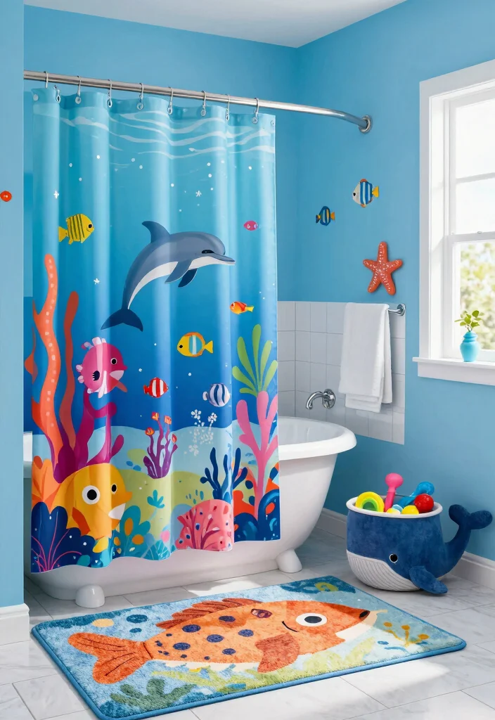 12 Kids Bathroom Decor Ideas That Are Fun and Functional 1. Underwater Adventure Theme 0