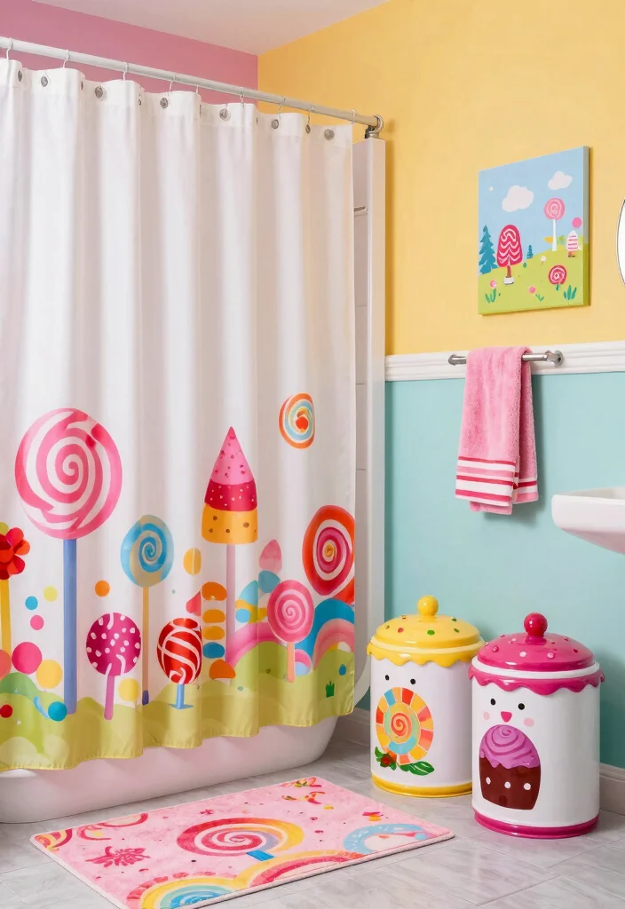 12 Kids Bathroom Decor Ideas That Are Fun and Functional 12. Sweet Candyland 0