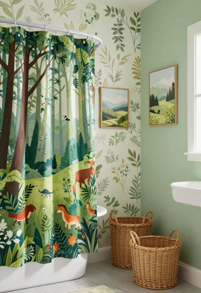 12 Kids Bathroom Decor Ideas That Are Fun and Functional 7. Natures Oasis 0