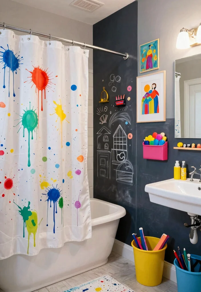 12 Kids Bathroom Decor Ideas That Are Fun and Functional 9. Artistic Expression 0