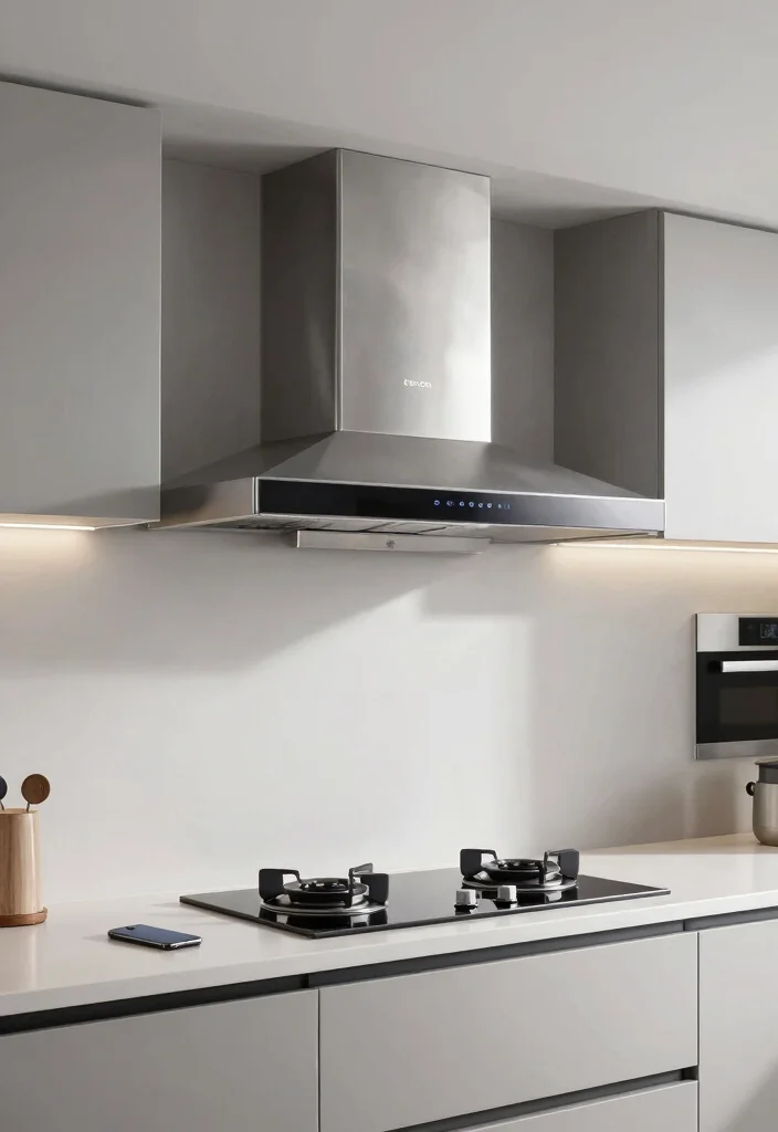 12 Kitchen Hood Ideas for Modern Functional Cooking 6. Smart Hoods with Technology 0