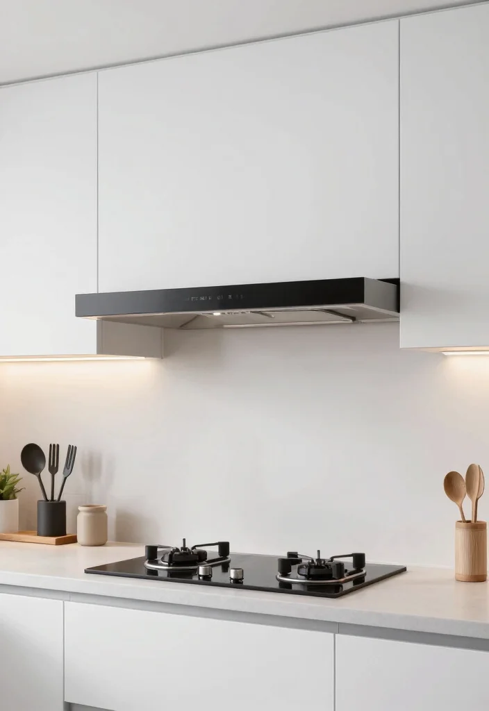 12 Kitchen Hood Ideas for Modern Functional Cooking 8. Minimalist Under Cabinet Hoods 0