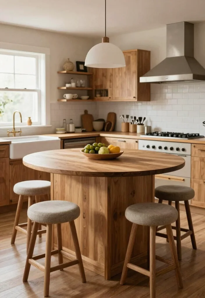 12 Kitchen Island Table Ideas for Multi Use Layouts 11. Circular Island for Conversation 0