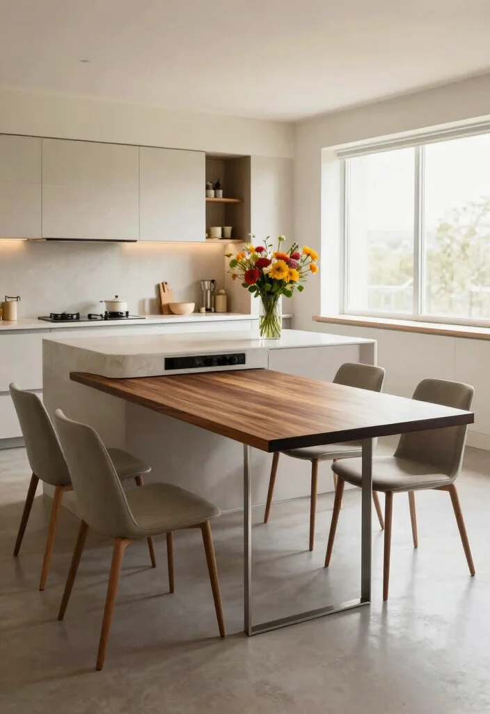 12 Kitchen Island Table Ideas for Multi Use Layouts 2. Convertible Island Table 0