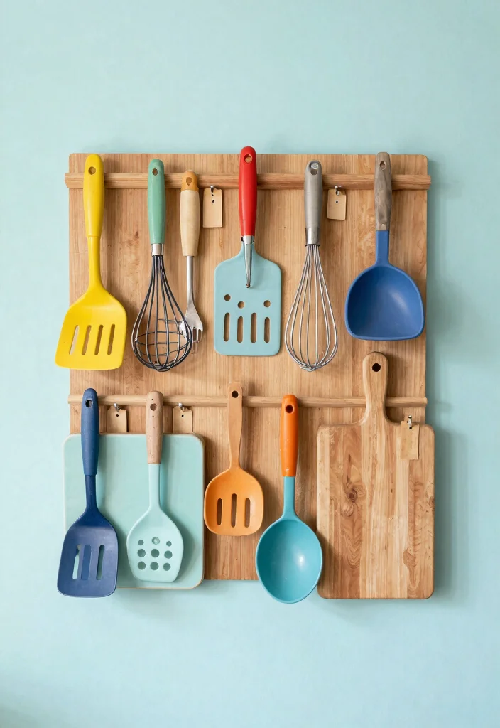 12 Kitchen Picture Ideas for Wall Decor 11. Collage of Kitchen Tools 0
