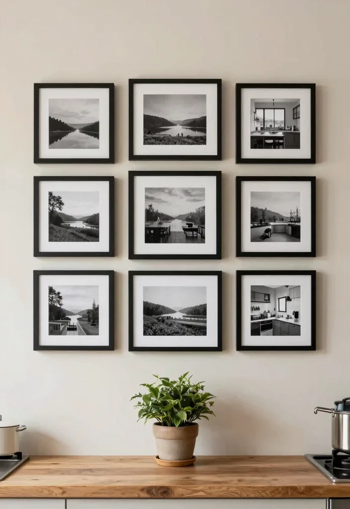 12 Kitchen Picture Ideas for Wall Decor 7. Black and White Photography 0