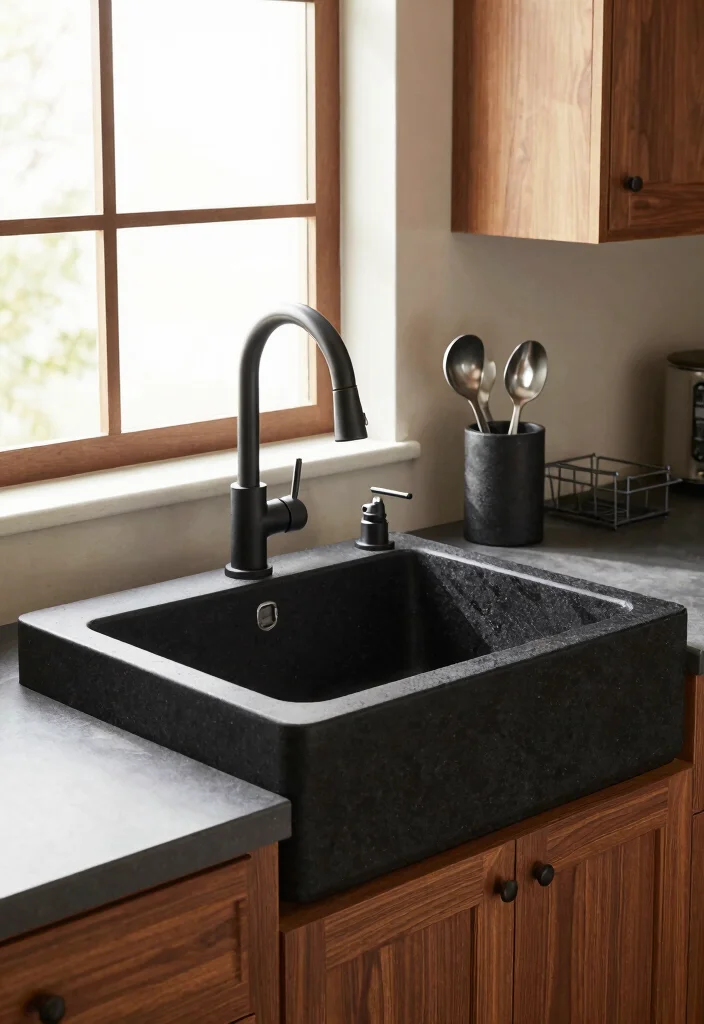 12 Kitchen Sink Ideas for Style and Everyday Use 2. Composite Stone Sinks 0