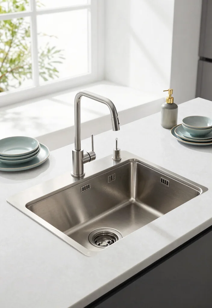 12 Kitchen Sink Ideas for Style and Everyday Use 4. Stainless Steel Sinks 0