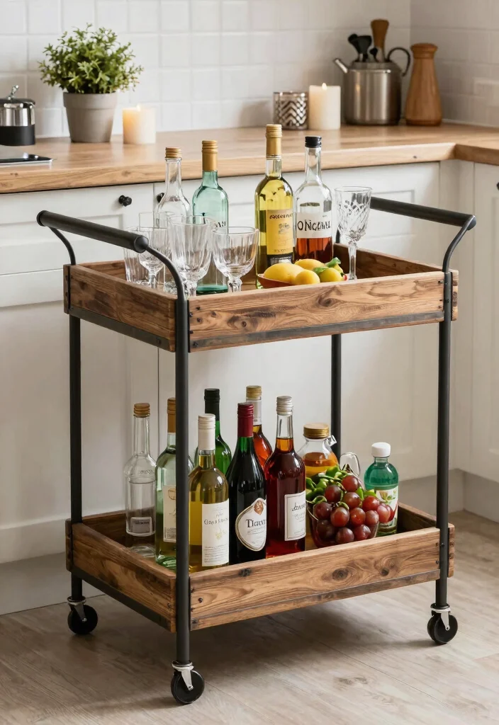 12 Kitchen Styling Ideas for a Pinterest Ready Look 10. Stylish Bar Carts 0