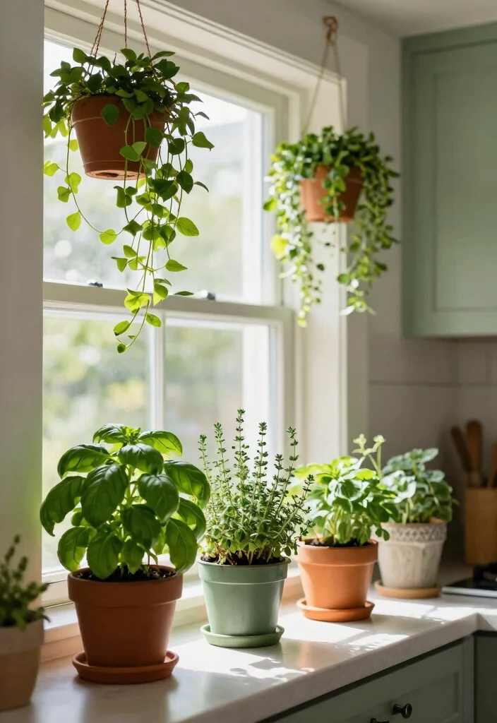12 Kitchen Styling Ideas for a Pinterest Ready Look 7. Incorporate Greenery 0