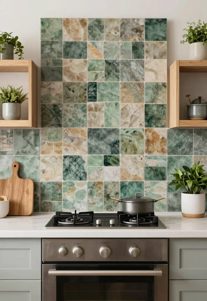 12 Light Green Kitchen Ideas for a Fresh Natural Feel 4. Nature Inspired Backdrops 0