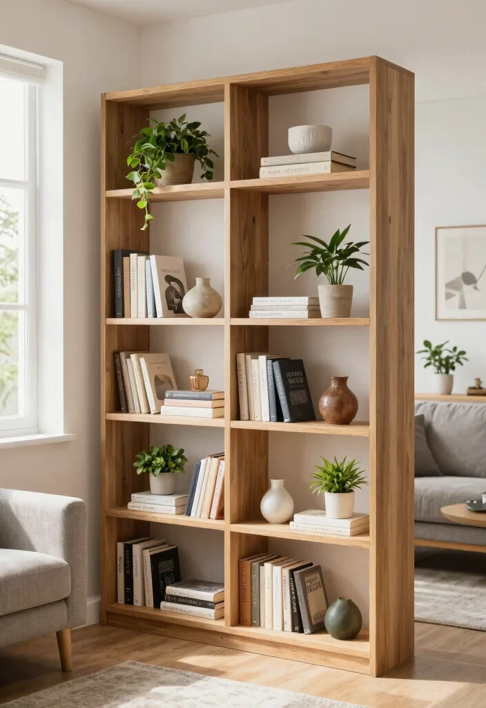 12 Living Room Divider Ideas for Small Spaces 1. Bookshelf Dividers Style Meets Functionality 0