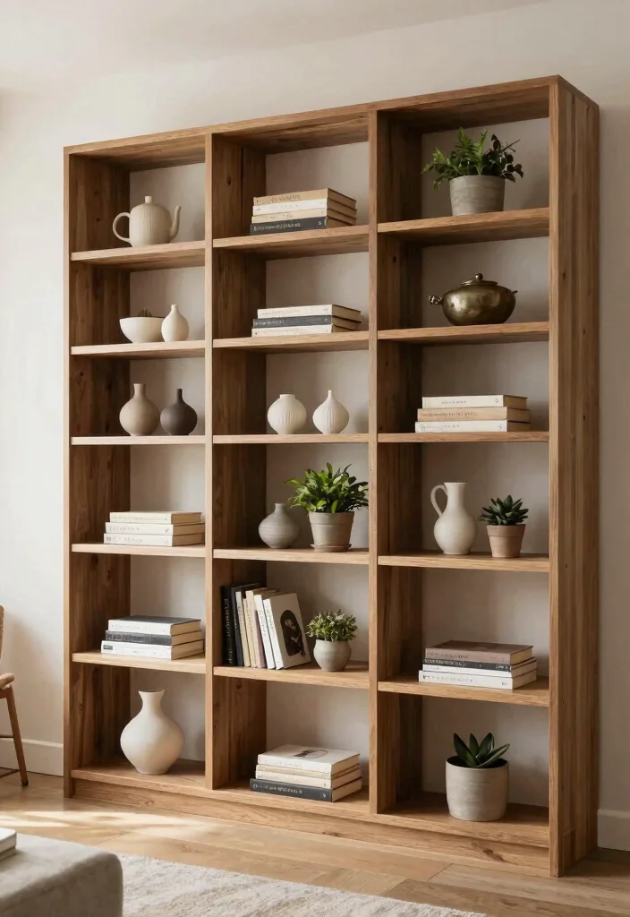 12 Living Room Divider Ideas for Small Spaces 4. Open Shelving Units Display and Divide 0