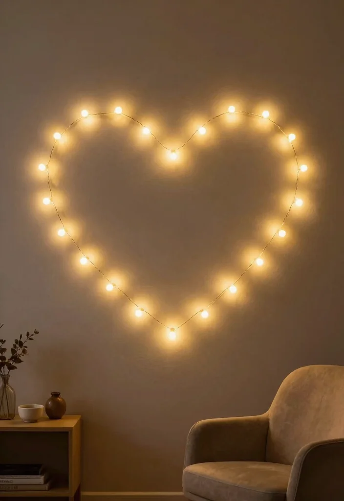 12 Living Room Fairy Light Ideas for Soft Glow 49 12 Living Room Fairy Light Ideas for Soft Glow 9. Wall Mounted Fairy Light Displays 0