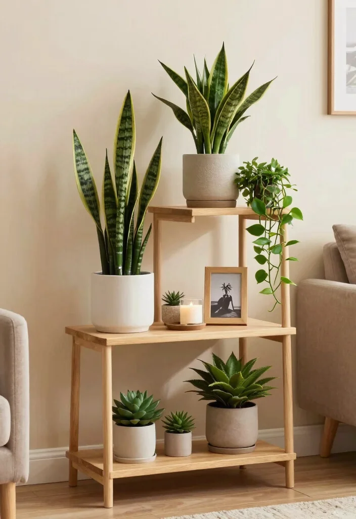 12 Living Room Plant Shelf Ideas to Bring Nature Indoors 36 12 Living Room Plant Shelf Ideas to Bring Nature Indoors 6. Tiered Planter Shelf 0
