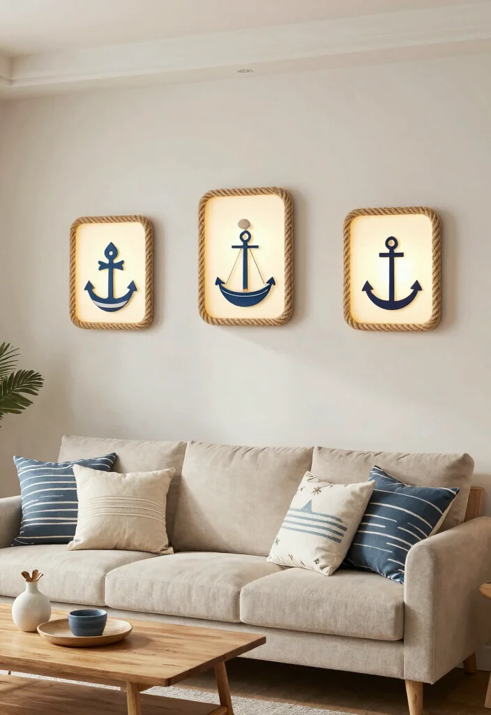 12 Living Room Wall Light Ideas for Cozy Ambience 11. Nautical Inspired Wall Lights 0