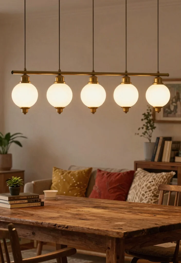 12 Living Room Wall Light Ideas for Cozy Ambience 12. Vintage Schoolhouse Lights 0