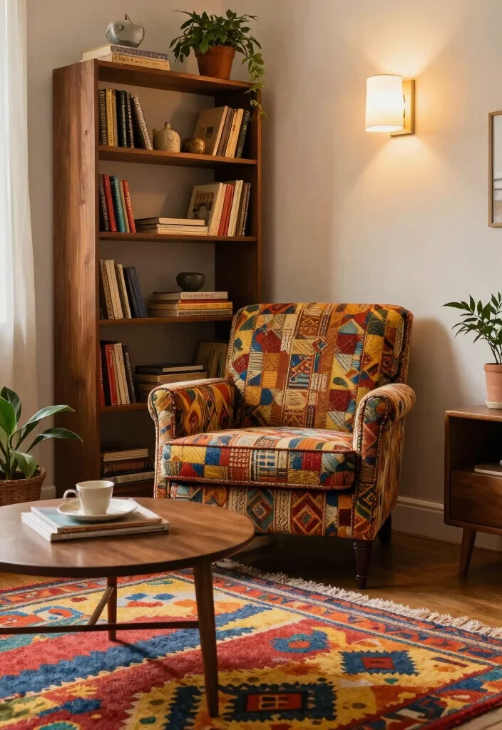 12 MCM Bedroom Ideas with Retro Modern Style 1 12 MCM Bedroom Ideas with Retro Modern Style 1. Cozy Corner with Vintage Accents 0