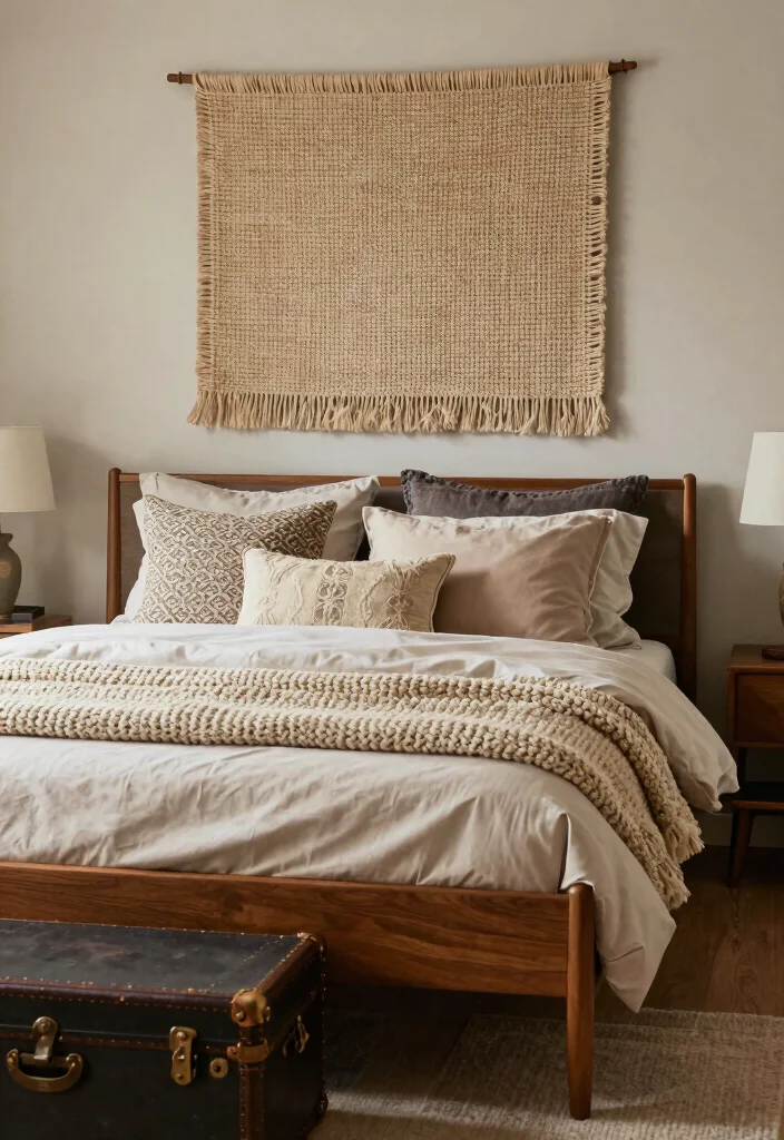 12 MCM Bedroom Ideas with Retro Modern Style 12 12 MCM Bedroom Ideas with Retro Modern Style 2. Layered Textures for Depth 0