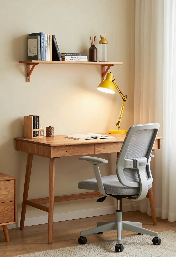 12 MCM Bedroom Ideas with Retro Modern Style 47 12 MCM Bedroom Ideas with Retro Modern Style 7. Functional Workspace Corner 0