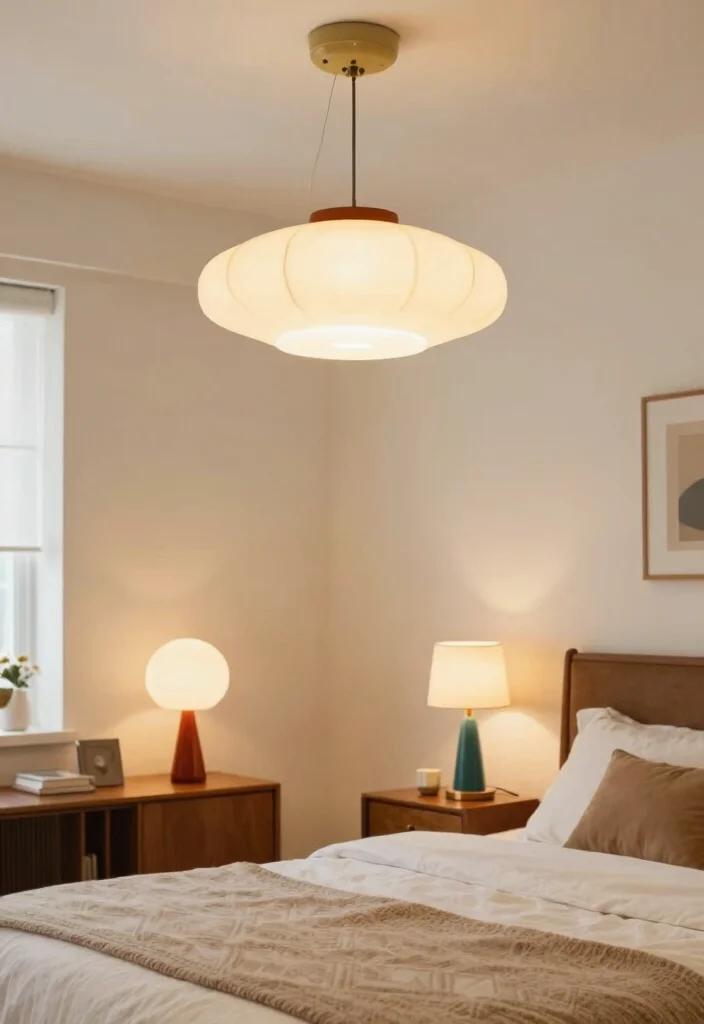 12 MCM Bedroom Ideas with Retro Modern Style 59 12 MCM Bedroom Ideas with Retro Modern Style 9. Retro Lighting Fixtures 0